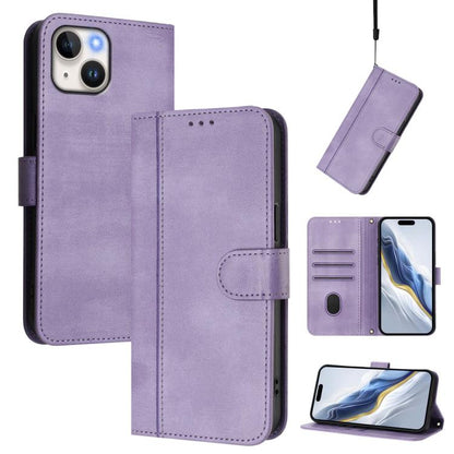 Line Splicing Buckle Retro Leather Phone Case, For iPhone 13 Pro Max, For iPhone 13 Pro, For iPhone 13 mini