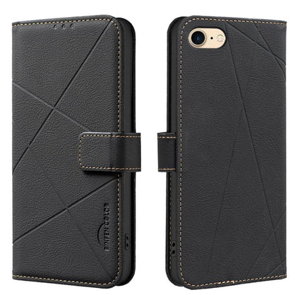 Geometric Pattern RFID Leather Phone Case, For iPhone 6 / 7 / 8 / SE, For iPhone 13 Pro Max, For iPhone 13 Pro, For iPhone 12 / 12 Pro