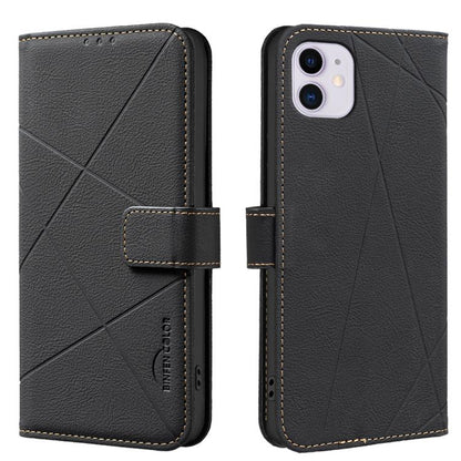 Geometric Pattern RFID Leather Phone Case, For iPhone 12 Pro Max, For iPhone 11 Pro Max, For iPhone 11, For iPhone 11 Pro