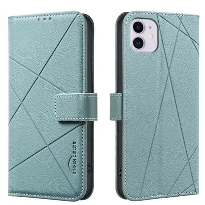 Geometric Pattern RFID Leather Phone Case, For iPhone 6 / 7 / 8 / SE, For iPhone 13 Pro Max, For iPhone 13 Pro, For iPhone 12 / 12 Pro
