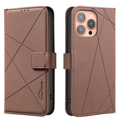 Geometric Pattern RFID Leather Phone Case, For iPhone 6 / 7 / 8 / SE, For iPhone 13 Pro Max, For iPhone 13 Pro, For iPhone 12 / 12 Pro