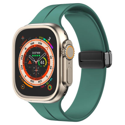 xDfind Solid Color Magnetic Buckle Silicone Watch Band, For Apple Watch 46mm / 49mm / 45mm / 44mm, For Apple Watch 42mm / 41mm / 40mm / 38mm