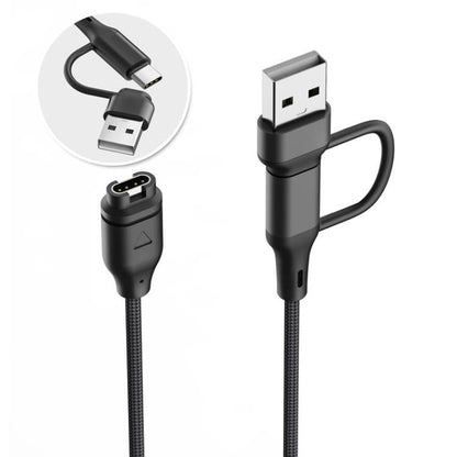 xDfind 2 in 1 Type-C and USB-A Ports Watch Charging Cable, Length: 1m, For Garmin Fenix 8 / 7X / 6S Pro