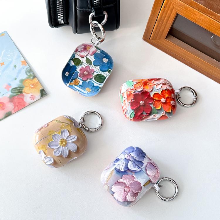 Oil Painting TPU Water Sticker Earphone Case, For AirPods 4, For AirPods Pro 2 / Pro, For AirPods 3, For AirPods 1 / 2
