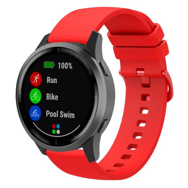 xDfind Flat Pure Color Silicone Watch Band, 20mm, 22mm