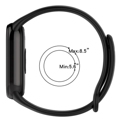 xDfind Metal Buckle Solid Color Silicone Watch Band, For Xiaomi Smart Band 10 / 9 / 8