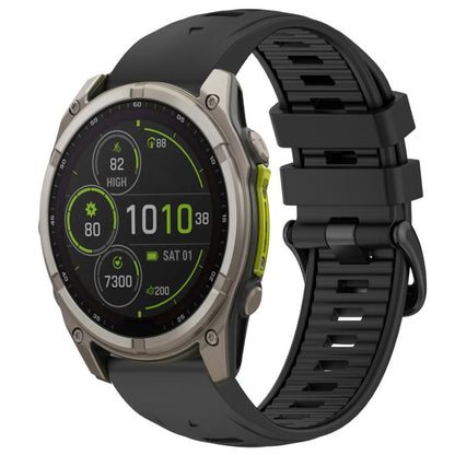 xDfind Dual Color Quick Release Steel Buckle Silicone Watch Band, For Garmin 26mm, For Garmin 22mm