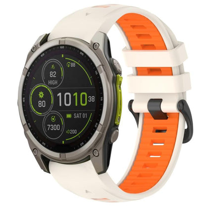 xDfind Dual Color Quick Release Steel Buckle Silicone Watch Band, For Garmin 26mm, For Garmin 22mm