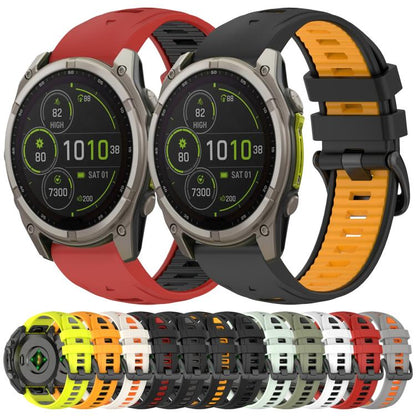 xDfind Dual Color Quick Release Steel Buckle Silicone Watch Band, For Garmin 20mm