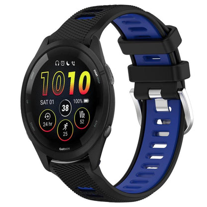 xDfind Sports Two-Color Steel Buckle Silicone Watch Band, For Garmin 22mm, For Garmin 18mm