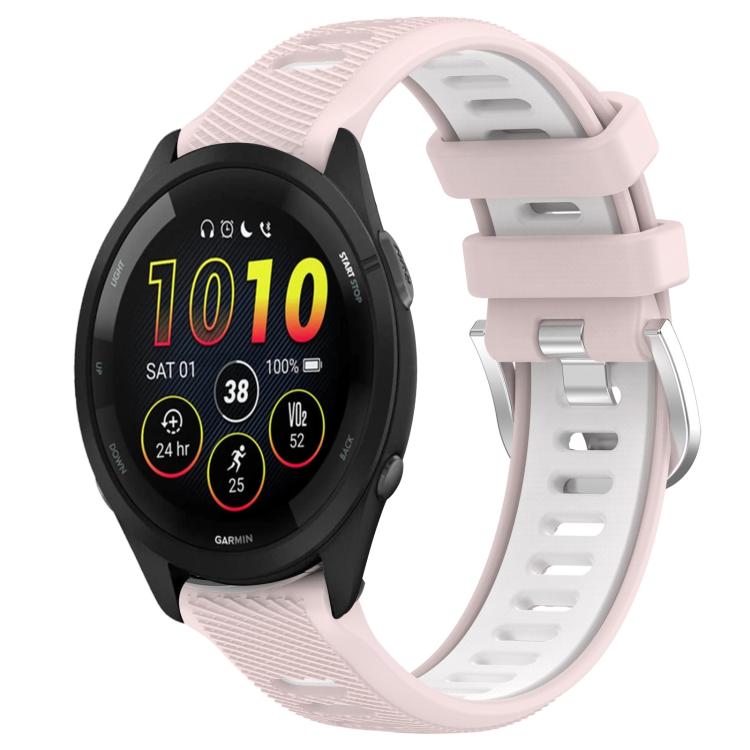 xDfind Sports Two-Color Steel Buckle Silicone Watch Band, For Garmin 22mm, For Garmin 18mm