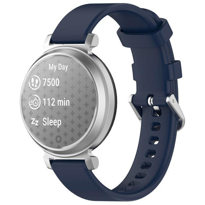 xDfind Quick Release Silver Buckle Silicone Watch Band Wristband, For Garmin Lily 2