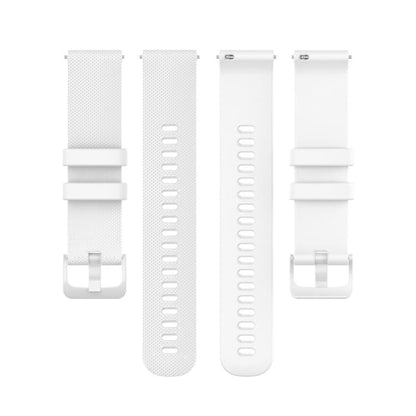 xDfind Small Plaid Solid Color Silicone Watch Band, 18mm For Garmin Venu 2S / Move 3S / Active S, 20mm For Garmin Forerunner 570 42mm/245/645