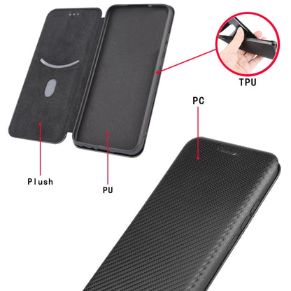 Carbon Fiber Texture Magnetic Horizontal Flip TPU + PC + PU Leather Case with Card Slot, For Kyocera Android One S6, For Kyocera Gratina KYV48, For Ulefone Note 9P, For Sharp Aquos Zero 5G Basic, For iPod Touch 5 / 6 / 7