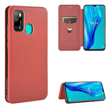 Carbon Fiber Texture Magnetic Horizontal Flip TPU + PC + PU Leather Case with Card Slot, For Kyocera Android One S6, For Kyocera Gratina KYV48, For Ulefone Note 9P, For Sharp Aquos Zero 5G Basic, For iPod Touch 5 / 6 / 7