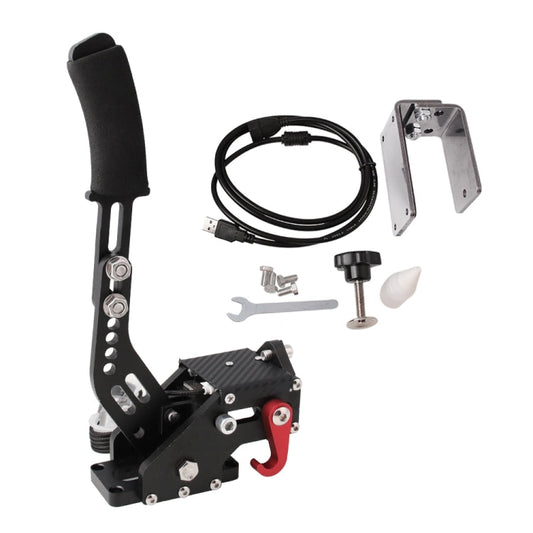 Car Universal USB Horizontal Drift Rally Racing Handbrake Lever Professional Gaming Peripherals for Racing Games G25/27/29 T500, HB031-BK