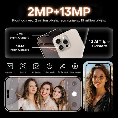 I16 Pro Max / PDQ6, 4GB+64GB, 6.58 inch Android 10 MTK6739 Quad Core, Network: 4G, Dual SIM, EU Plug, US Plug, UK Plug, AU Plug