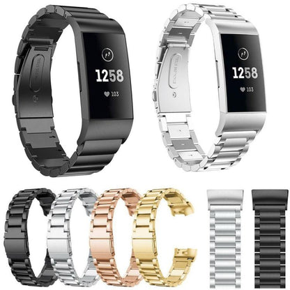 xDfind Three Beads Quick Release Metal Watch Band, For Fitbit Charge 6 / 5, For Fitbit Inspire 3, For Fitbit Versa 4 / 3 / Sense2 / 1, For Fitbit Charge 4 / 3