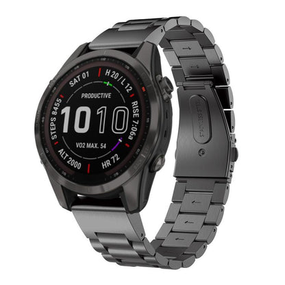 xDfind Three Beads Quick Release Metal Watch Band, For Garmin Fenix 8/7X/6X/5X 26mm, For Garmin Fenix 8/7/6/5 22mm, For Garmin Fenix 8/7S/6S/5S 20mm, For Garmin Forerunner 45/45S/Swim2, For Garmin Forerunner 220/735/735XT/230/235