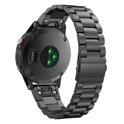 xDfind Three Beads Quick Release Metal Watch Band, For Garmin Fenix 8/7X/6X/5X 26mm, For Garmin Fenix 8/7/6/5 22mm, For Garmin Fenix 8/7S/6S/5S 20mm, For Garmin Forerunner 45/45S/Swim2, For Garmin Forerunner 220/735/735XT/230/235