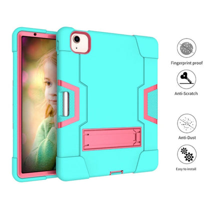 For iPad Air (2020) 10.9 Contrast Color Robot Shockproof Silicon + PC Protective Case with Holder & Pen Slot, For iPad Air 2022 / 2020 10.9
