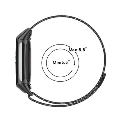 For Fitbit Charge 5 xDfind Milanese Magnetic Metal Watch Band, S, L