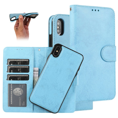 KLT888-2 Retro 2 in 1 Detachable Magnetic Horizontal Flip TPU + PU Leather Case with Holder & Card Slots & Photo Frame & Wallet, For iPhone 6 Plus, For iPhone SE 2022 / SE 2020 / 8 / 7, For iPhone 8 Plus / 7 Plus, For iPhone XS / X