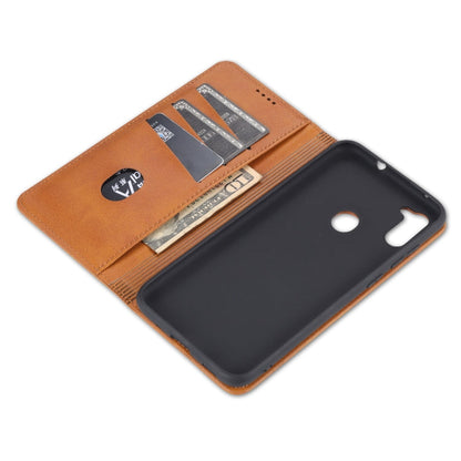 AZNS Magnetic Calf Texture Horizontal Flip Leather Case with Card Slots & Holder & Wallet, For Samsung Galaxy A11, For Samsung Galaxy A21s, For Samsung Galaxy A31, For Samsung Galaxy A41