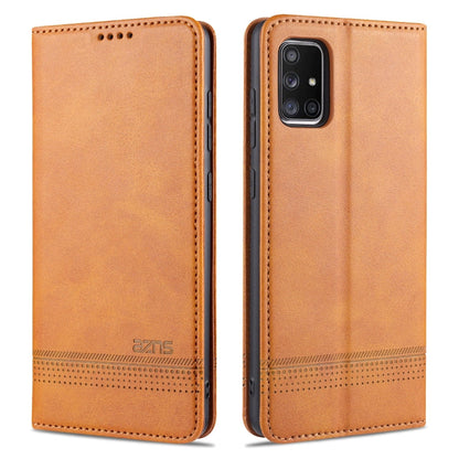 AZNS Magnetic Calf Texture Horizontal Flip Leather Case with Card Slots & Holder & Wallet, For Samsung Galaxy A51, For Samsung Galaxy A71, For Samsung Galaxy Note 10 Lite