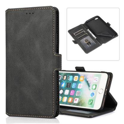 Retro Magnetic Closing Clasp Horizontal Flip Leather Case with Holder & Card Slots & Photo Frame & Wallet, For iPhone 6, For iPhone 6 Plus, For iPhone SE 2022 / SE 2020 / 8 / 7, For iPhone 8 Plus / 7 Plus