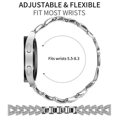 xDfind Small Twist Diamond Metal Watch Band, 20mm For Amazfit Bip U / Bip Lite / Bip 3 Pro, 20mm For Amazfit GTS4 Mini/3/2 /2e/2 Mini, 20mm For Xiaomi Haylou RS4 Plus LS11 / LS12, 20mm For Ticwatch GTH / E3 / E / 2                                      ...