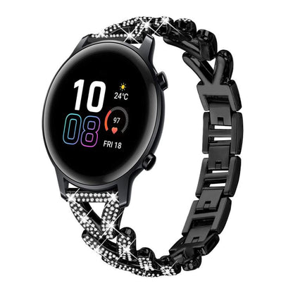 xDfind Small Twist Diamond Metal Watch Band, 20mm For Huawei Watch GT4 / GT3 / GT2, 20mm, 20mm For COROS APEX 2 42mm / PACE 2, 20mm For Xiaomi Mibro Air / Mibro Lite, 20mm For Honor Watch SE / Magic Watch2 42mm