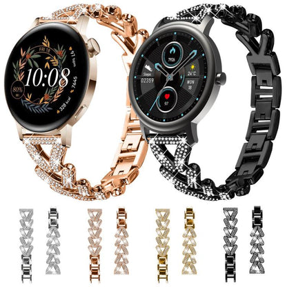 xDfind Small Twist Diamond Metal Watch Band, 20mm For Amazfit Bip U / Bip Lite / Bip 3 Pro, 20mm For Amazfit GTS4 Mini/3/2 /2e/2 Mini, 20mm For Xiaomi Haylou RS4 Plus LS11 / LS12, 20mm For Ticwatch GTH / E3 / E / 2                                      ...