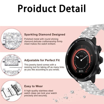 xDfind Diamond Jewelry Stainless Steel Watch Band, For Suunto 9 / 9 Baro / D5 / Core / 7 22mm