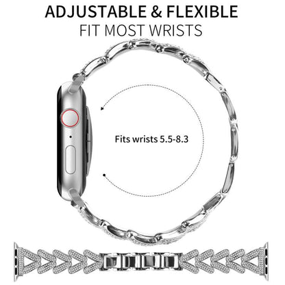 xDfind Small Twist Diamond Metal Watch Band, For Apple Watch 38 / 40 / 41 / S10 42mm 20mm