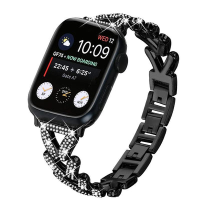xDfind Small Twist Diamond Metal Watch Band, For Apple Watch 38 / 40 / 41 / S10 42mm 20mm