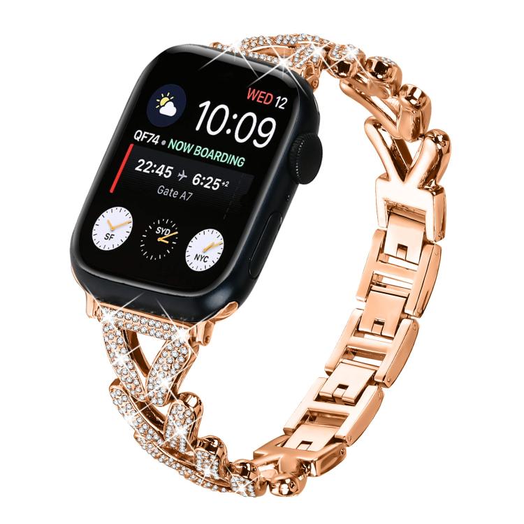 xDfind Small Twist Diamond Metal Watch Band, For Apple Watch 38 / 40 / 41 / S10 42mm 20mm