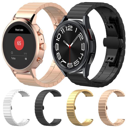 xDfind One-bead Bamboo Solid Stainless Steel Watch Band, 18mm, 20mm, 22mm, 14mm