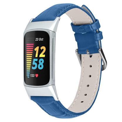 xDfind Bamboo Texture Pin Buckle Leather Watch Band, For Fitbit Charge 6 / 5 18mm, For Fitbit Inspire 3 12mm, For Fitbit Versa 4 / 3 / Sense2 / 1 20mm, For Fitbit Luxe / Special Edition 12mm