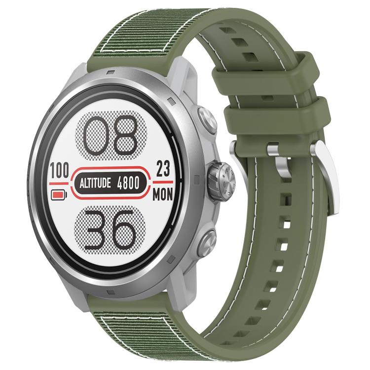 xDfind Hybrid Nylon Braid Silicone Watch Band, 20mm For COROS Pace 2 / Apex 2 42mm