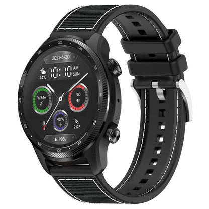 xDfind Hybrid Nylon Braid Silicone Watch Band, 20mm For Ticwatch GTH / E3 / E / 2, 22mm For Ticwatch Pro X / Pro 3 / Pro