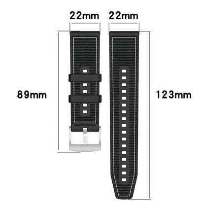 xDfind Hybrid Nylon Braid Silicone Watch Band, For Huawei Watch Fit4 / Fit3 / Fit4 Pro 20mm, For Huawei Watch D2 22mm