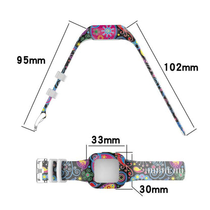 xDfind Steel Buckle Printed Silicone Watch Band, For GarminFit JR3 / Garmin Vivofit JR 3