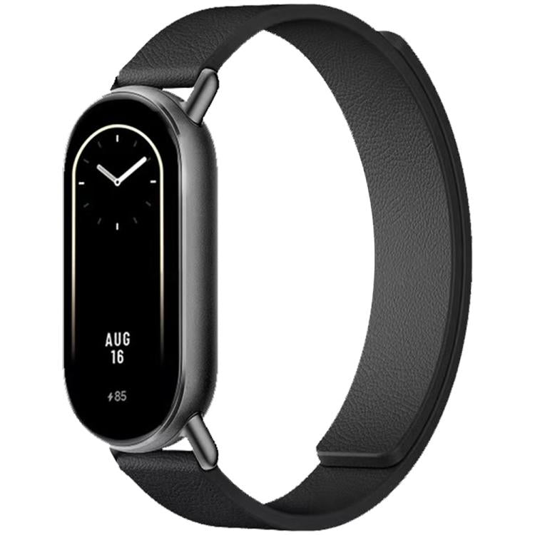 xDfind Flat Head Litchi Texture Magnetic Silicone Watch Band, 14mm, 18mm