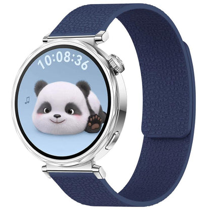 xDfind Flat Head Litchi Texture Magnetic Silicone Watch Band, 14mm, 18mm