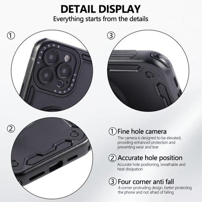 Three-core Mecha 360 Degree Rotation Magnetic Holder Phone Case, For iPhone 12, For iPhone 12 Pro, For iPhone 11