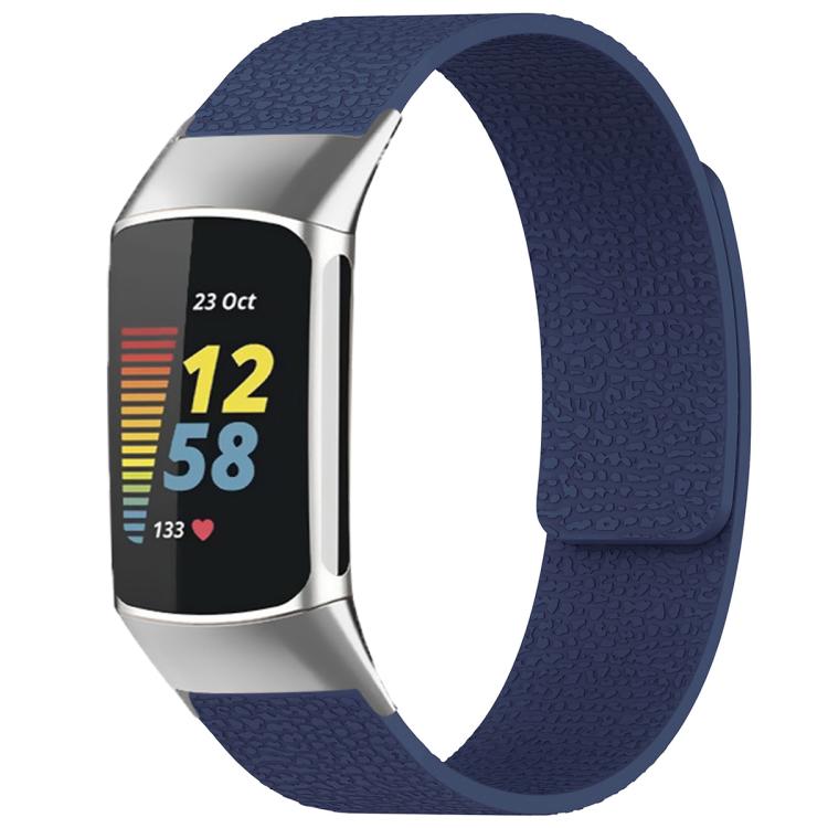 xDfind Litchi Texture Magnetic Silicone Watch Band, For Fitbit Charge 5 / Charge 6, For Fitbit Versa 4/Versa3/Sense2/Sense
