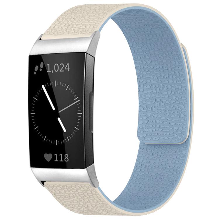 xDfind Litchi Texture Magnetic Silicone Watch Band, For Fitbit Inspire 2 / Ace 3, For Fitbit Charge 4 / Charge 3