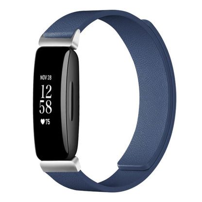 xDfind Litchi Texture Magnetic Silicone Watch Band, For Fitbit Inspire 2 / Ace 3, For Fitbit Charge 4 / Charge 3
