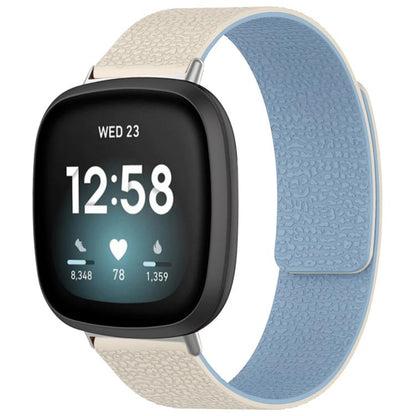 xDfind Litchi Texture Magnetic Silicone Watch Band, For Fitbit Charge 5 / Charge 6, For Fitbit Versa 4/Versa3/Sense2/Sense